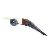 Goat Horn Handle Bone Blade Ornamental Knife #34765    Mountain Man Knife