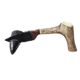 Reindeer Antler Handle Obsidian Blade Ornamental Knife #1257  Mountain Man Knife