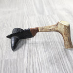 Reindeer Antler Handle Obsidian Blade Ornamental Knife #1257  Mountain Man Knife
