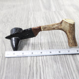 Reindeer Antler Handle Obsidian Blade Ornamental Knife #1257  Mountain Man Knife