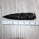 1 Obsidian Ornamental Spearhead  #565     Arrowhead