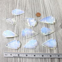 10 Large Opalite Ornamental Arrowheads  #7357     Arrowhead