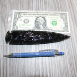1 Obsidian Ornamental Spearhead  #565     Arrowhead