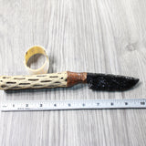 Cholla Cactus Wood Handle Obsidian Blade Ornamental Knife #0357  Mountain Man Knife