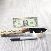 Cholla Cactus Wood Handle Obsidian Blade Ornamental Knife #0357  Mountain Man Knife