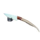 Deer Antler Handle Opalite Blade Ornamental Knife #10365     Mountain Man Knife