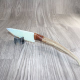 Deer Antler Handle Opalite Blade Ornamental Knife #10365     Mountain Man Knife