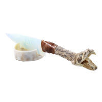 Rattlesnake Head Handle Opalite Blade Ornamental Knife #4457     Mountain Man Knife