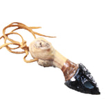Grapevine Wood Handle  Obsidian Blade Knife Necklace  #5457  Mountain Man Necklace