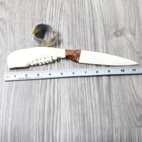 Deer Jaw Handle Bone Blade Ornamental Knife #1457    Mountain Man Knife