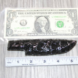 1 Obsidian Ornamental Knife Blade  #065    Mountain Man Knife