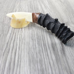 Impala Horn Handle Bone Blade Ornamental Knife #2557    Mountain Man Knife