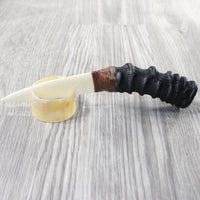 Impala Horn Handle Bone Blade Ornamental Knife #2557    Mountain Man Knife