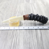 Impala Horn Handle Bone Blade Ornamental Knife #2557    Mountain Man Knife