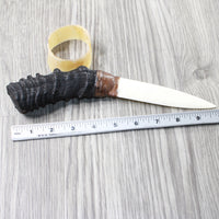 Impala Horn Handle Bone Blade Ornamental Knife #2557    Mountain Man Knife