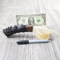 Impala Horn Handle Bone Blade Ornamental Knife #2557    Mountain Man Knife