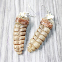 Very Large Rattlesnake Rattle Earrings  #6557  Mountain Man Earrings