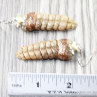 Very Large Rattlesnake Rattle Earrings  #6557  Mountain Man Earrings