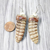 Very Large Rattlesnake Rattle Earrings  #6557  Mountain Man Earrings