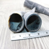 4 Small Raw Unfinished Cow Horns #3557   Natural Colored b