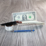 Deer Jaw Handle Obsidian Blade Ornamental Knife #29965  Mountain Man Knife