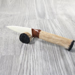 Hair-on Deer Bone Handle Bone Blade Ornamental Knife #4657    Mountain Man Knife