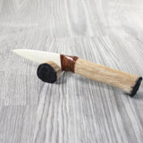 Hair-on Deer Bone Handle Bone Blade Ornamental Knife #4657    Mountain Man Knife