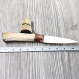 Hair-on Deer Bone Handle Bone Blade Ornamental Knife #4657    Mountain Man Knife