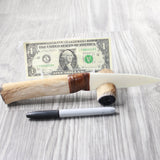 Hair-on Deer Bone Handle Bone Blade Ornamental Knife #4657    Mountain Man Knife