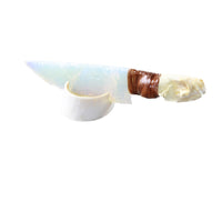 Mink Skull Handle Opalite Blade Ornamental Knife #7657     Mountain Man Knife