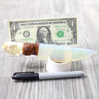 Mink Skull Handle Opalite Blade Ornamental Knife #7657     Mountain Man Knife
