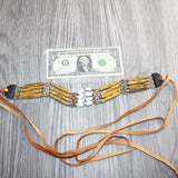 1 Bone Hairpipe Bead Choker  #1765        Mountain Man Jewelry