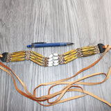 1 Bone Hairpipe Bead Choker  #1765        Mountain Man Jewelry
