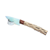 Cholla Cactus Wood Handle Opalite Blade Ornamental Knife #21265     Mountain Man Knife
