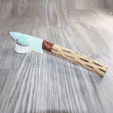 Cholla Cactus Wood Handle Opalite Blade Ornamental Knife #21265     Mountain Man Knife