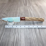 Cholla Cactus Wood Handle Opalite Blade Ornamental Knife #21265     Mountain Man Knife
