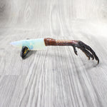 Turkey Foot Handle Opalite Blade Ornamental Knife #7857     Mountain Man Knife