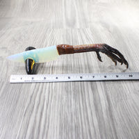 Turkey Foot Handle Opalite Blade Ornamental Knife #7857     Mountain Man Knife