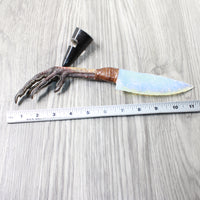 Turkey Foot Handle Opalite Blade Ornamental Knife #7857     Mountain Man Knife