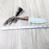Turkey Foot Handle Opalite Blade Ornamental Knife #7857     Mountain Man Knife
