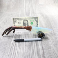 Turkey Foot Handle Opalite Blade Ornamental Knife #7857     Mountain Man Knife