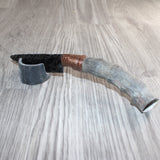 Springbok Horn Handle Obsidian Blade Ornamental Knife #01666  Mountain Man Knife