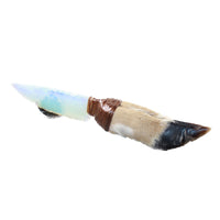 Deer Foot Handle Opalite Blade Ornamental Knife #7857     Mountain Man Knife