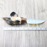 Deer Foot Handle Opalite Blade Ornamental Knife #7857     Mountain Man Knife