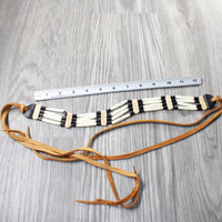 1 Bone Hairpipe Bead Choker  #3857        Mountain Man Jewelry