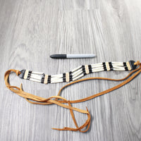 1 Bone Hairpipe Bead Choker  #3857        Mountain Man Jewelry