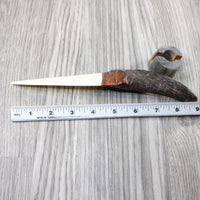 Goat Horn Handle Bone Blade Ornamental Knife #2448 Mountain Man Knife