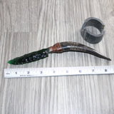 Goat Horn Handle Glass Blade Ornamental Knife #34066    Mountain Man Knife