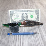 Goat Horn Handle Glass Blade Ornamental Knife #34066    Mountain Man Knife