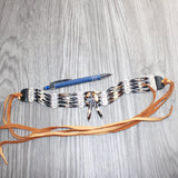 1 Bone Hairpipe Bead Choker  #1766        Mountain Man Jewelry